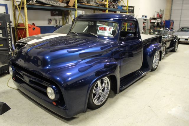 1955 Blue Ford F-100 Standard Cab Pickup
