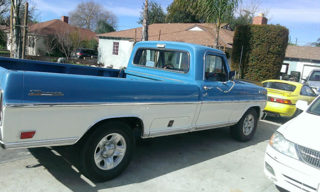 1969 Blue/white Ford F-100 Standard Cab Pickup
