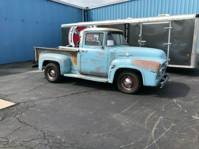 1956 Blue Ford F-100 Stepside Pickup