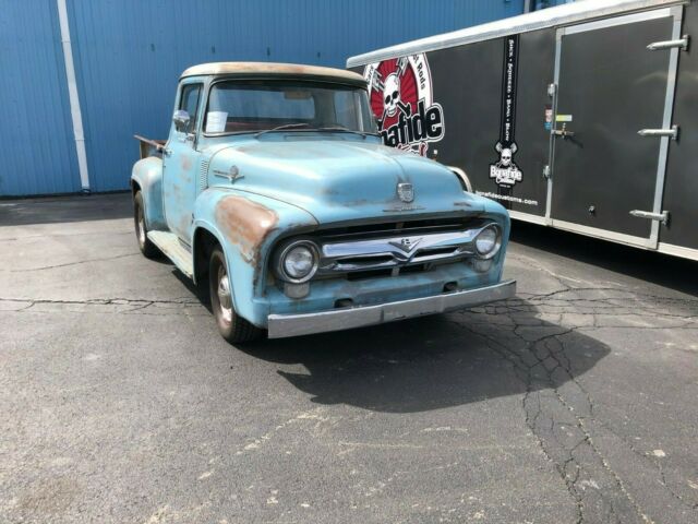 1956 Blue Ford F-100 Stepside Pickup