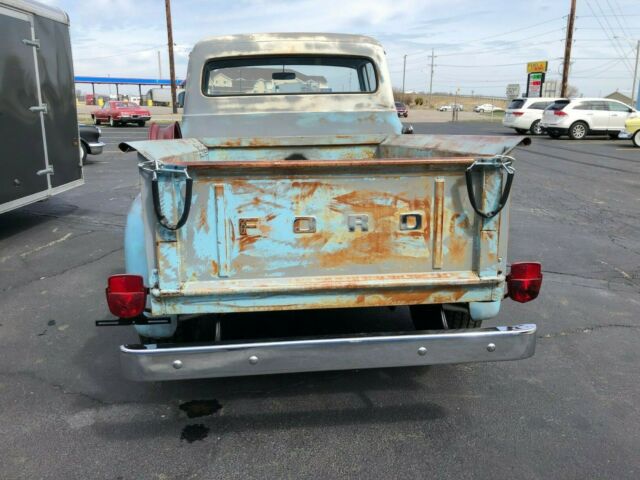 1956 Blue Ford F-100 Stepside Pickup