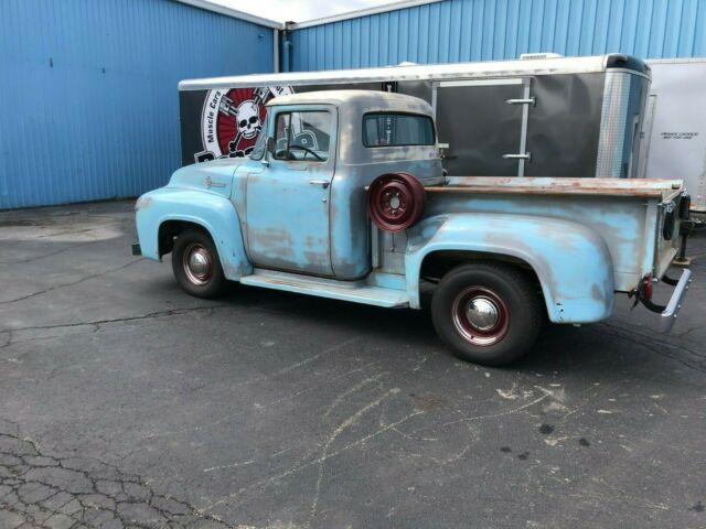 1956 Blue Ford F-100 Stepside Pickup