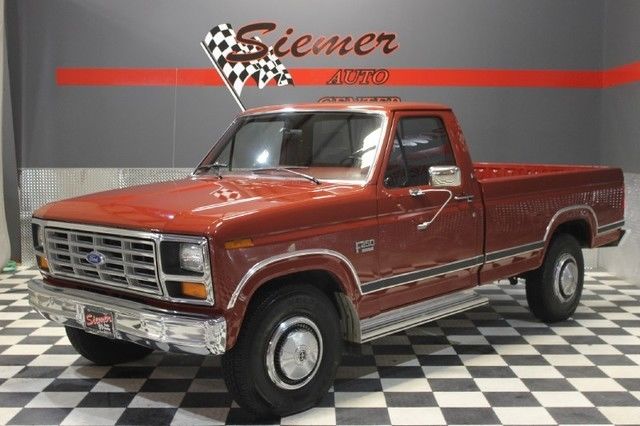 1986 Red Ford F-250 Pickup Truck
