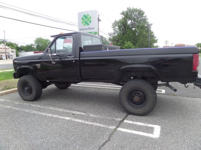 1986 Black Ford F-350 Standard Cab Pickup