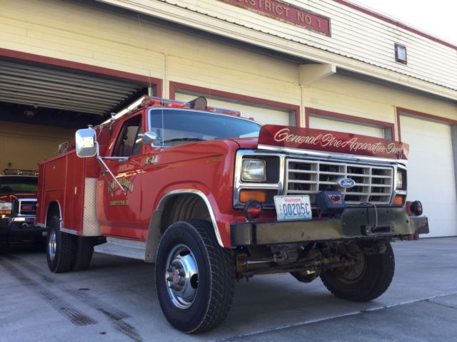 1986 Red Ford F-350