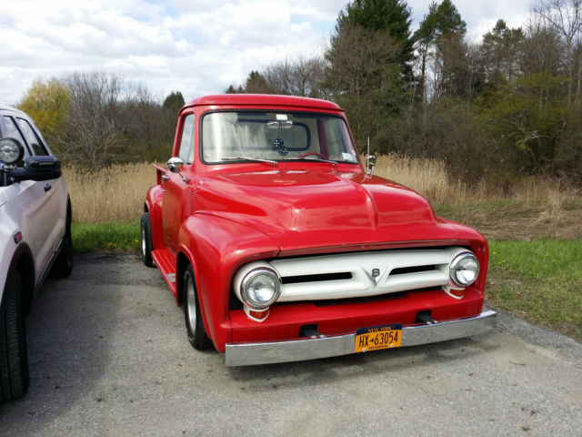1953 Red Ford F-100 Standard Cab Pickup