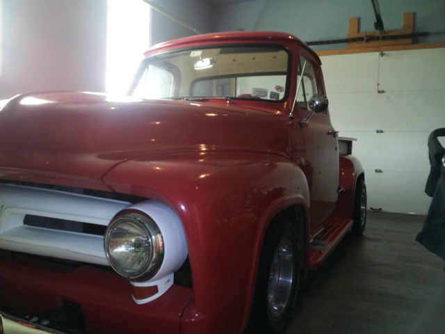 1953 Red Ford F-100 Standard Cab Pickup