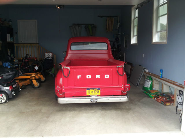 1953 Red Ford F-100 Standard Cab Pickup