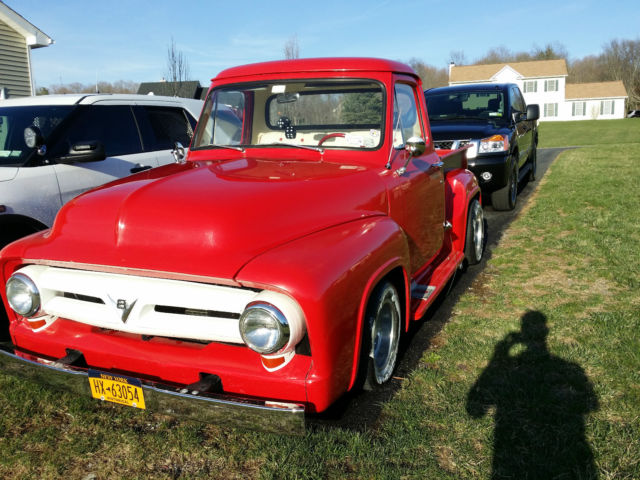 1953 Red Ford F-100 Standard Cab Pickup
