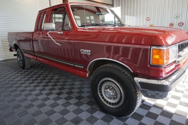 1990 Red Ford F-250 Pickup Truck
