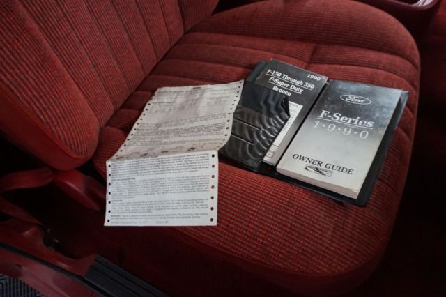 1990 Red Ford F-250 Pickup Truck