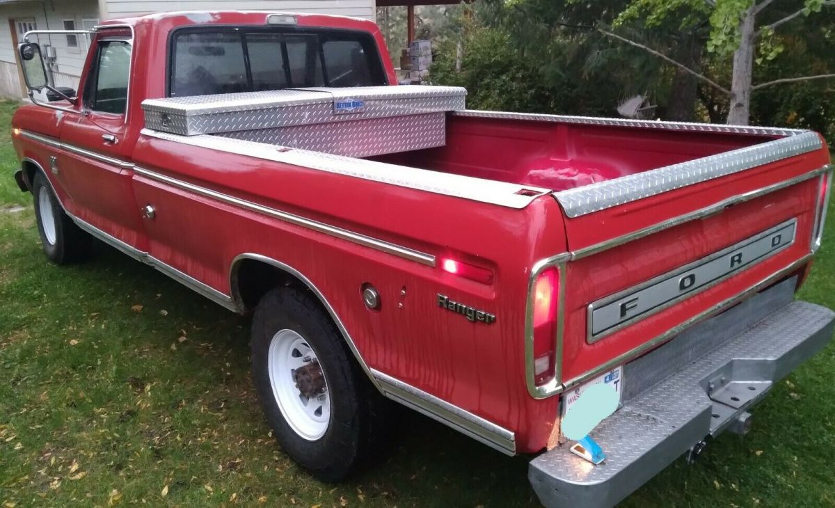 1974 Red Ford F-250 Standard Cab Pickup