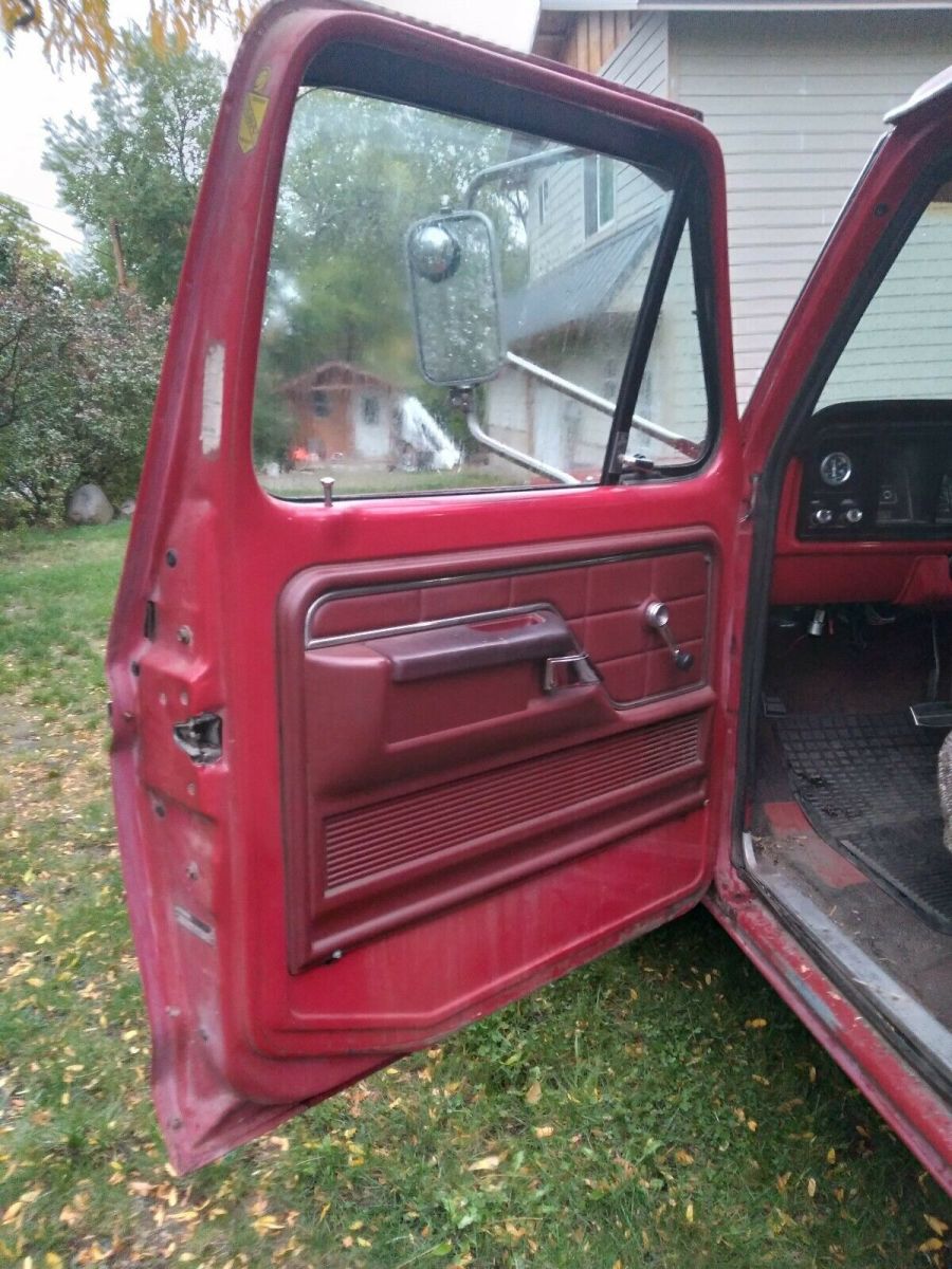 1974 Red Ford F-250 Standard Cab Pickup