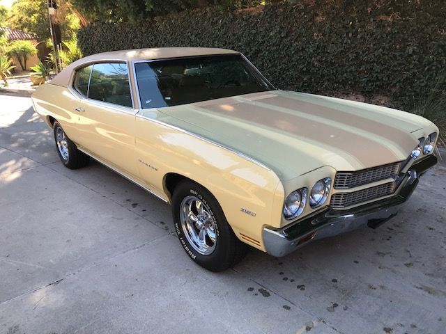 1970 light yellow Chevrolet Malibu Coupe