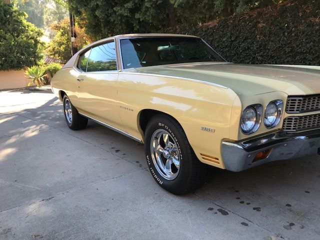 1970 light yellow Chevrolet Malibu Coupe