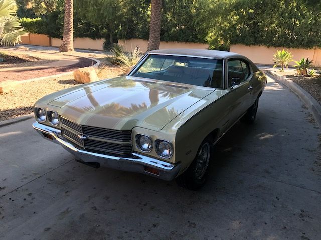 1970 light yellow Chevrolet Malibu Coupe