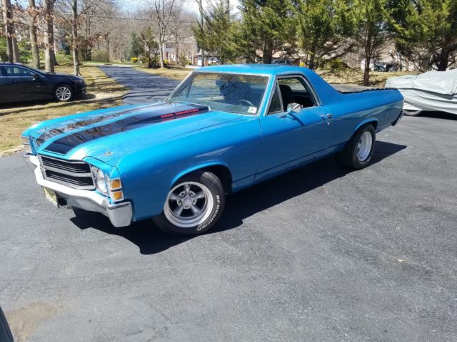 1971 Blue Chevrolet El Camino Standard Cab Pickup