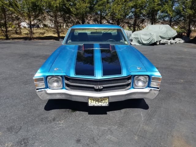 1971 Blue Chevrolet El Camino Standard Cab Pickup