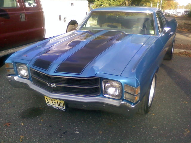 1971 Blue Chevrolet El Camino Standard Cab Pickup