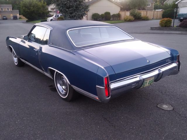 1970 Blue Chevrolet Monte Carlo Coupe