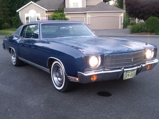 1970 Blue Chevrolet Monte Carlo Coupe