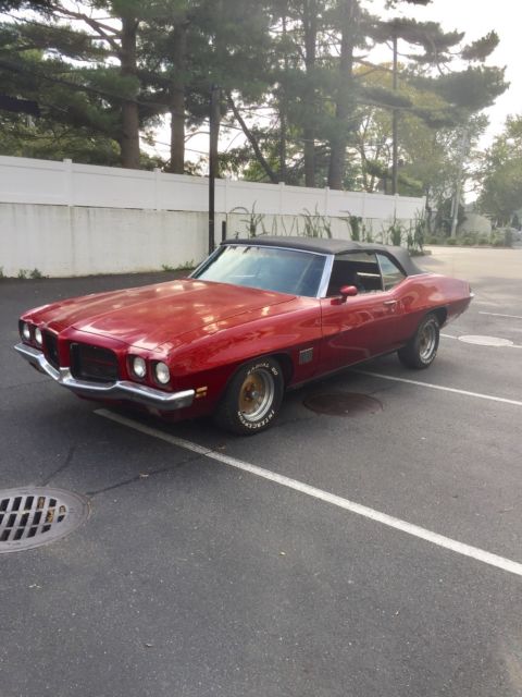 1971 Red Pontiac Le Mans Convertible