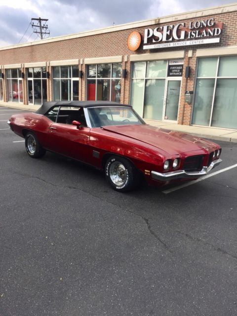 1971 Red Pontiac Le Mans Convertible