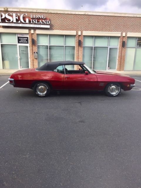 1971 Red Pontiac Le Mans Convertible