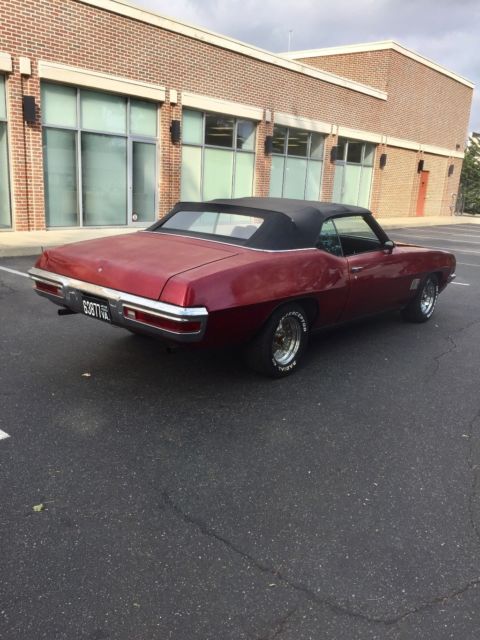 1971 Red Pontiac Le Mans Convertible