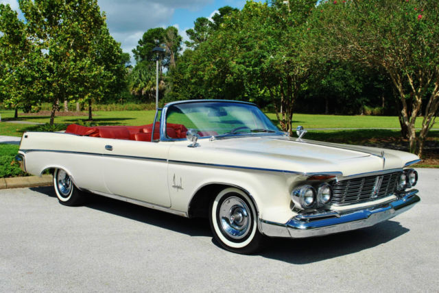 1963 White Chrysler Imperial Convertible