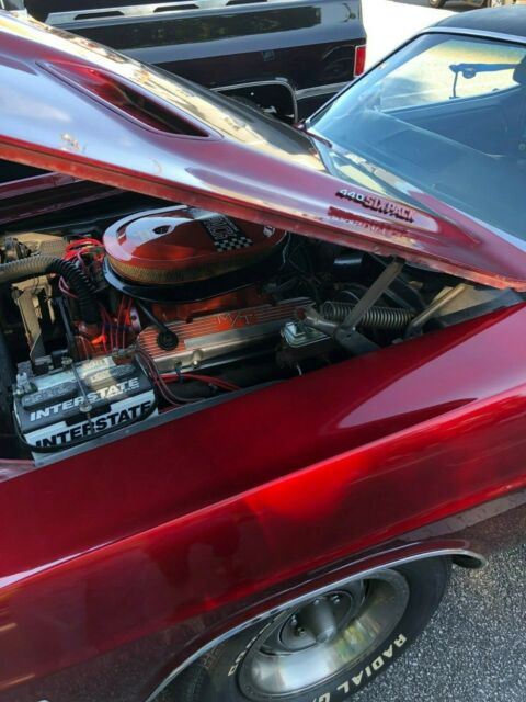 1970 Candy Apple Red over Gold Flake Dodge Challenger Coupe