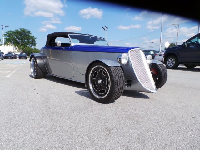 1933 Blue and Silver Ford Factory Five 33 Roadster