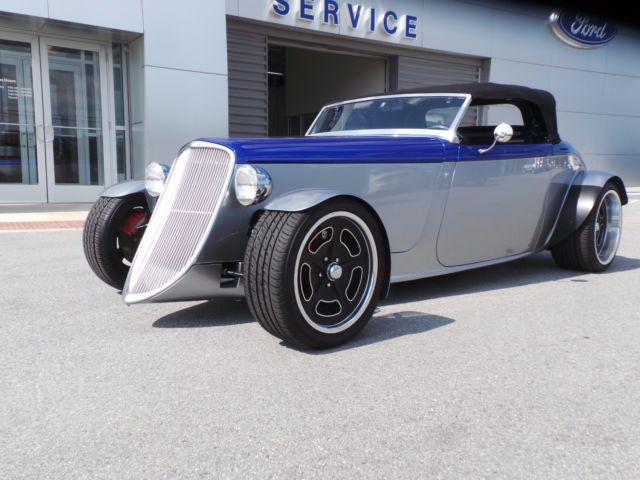 1933 Blue and Silver Ford Factory Five 33 Roadster