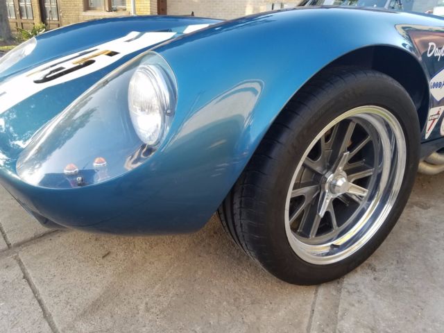 1965 Gaurdsman Blue with White Racing Stripes Ford Daytona by Factory Five 2 door