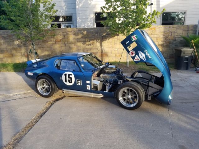 1965 Gaurdsman Blue with White Racing Stripes Ford Daytona by Factory Five 2 door