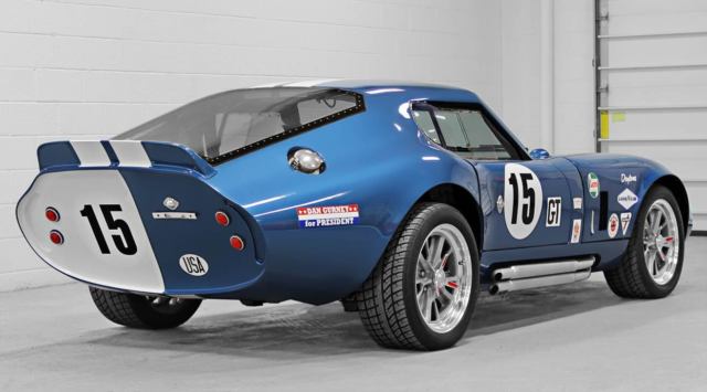 1965 Gaurdsman Blue with White Racing Stripes Ford Daytona by Factory Five 2 door