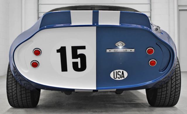 1965 Gaurdsman Blue with White Racing Stripes Ford Daytona by Factory Five 2 door