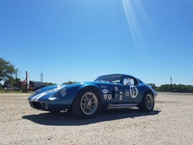 1965 Gaurdsman Blue with White Racing Stripes Ford Daytona by Factory Five 2 door