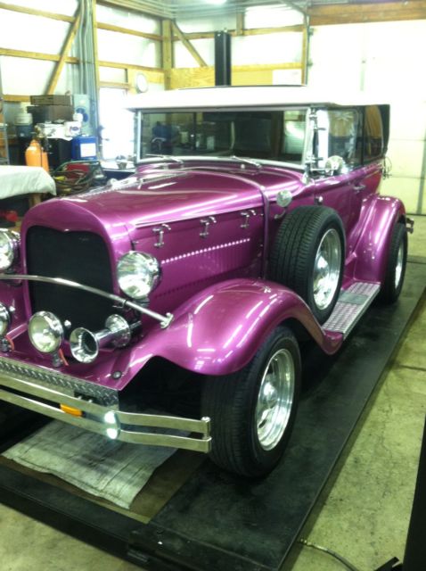 1930 Purple Ford Model A Convertible