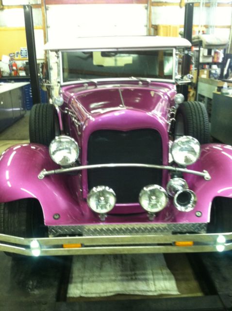 1930 Purple Ford Model A Convertible