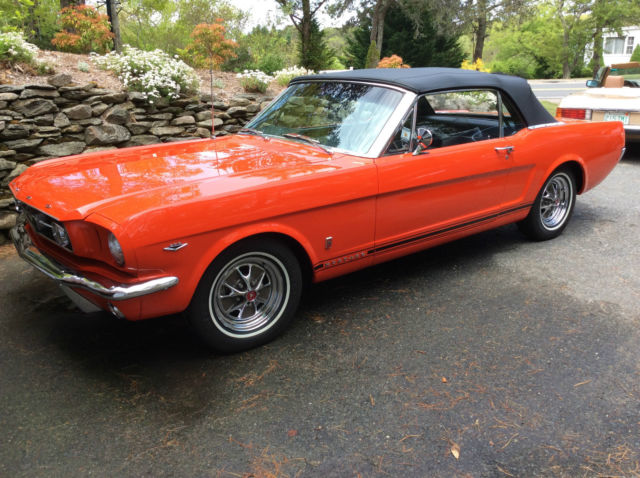 1965 Poppy Red (color code 3) Ford Mustang Convertible