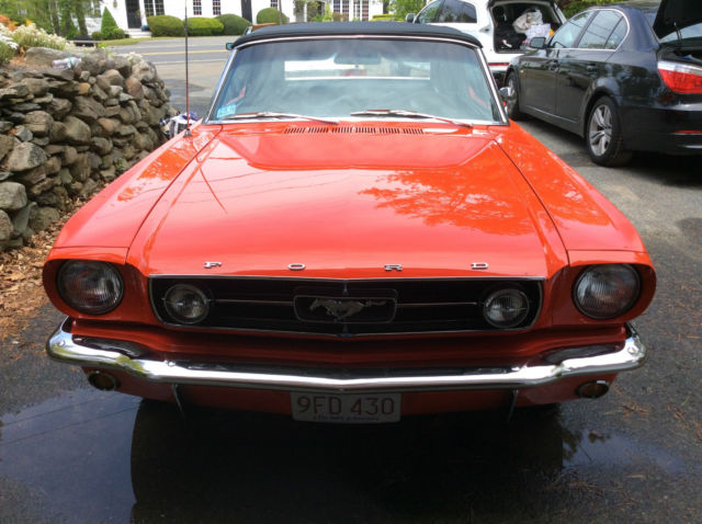 1965 Poppy Red (color code 3) Ford Mustang Convertible