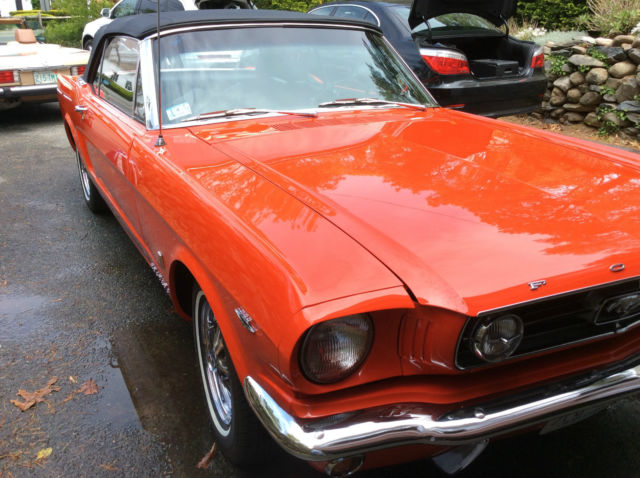 1965 Poppy Red (color code 3) Ford Mustang Convertible