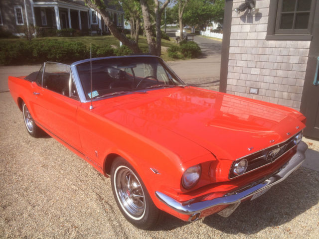 1965 Poppy Red (color code 3) Ford Mustang Convertible