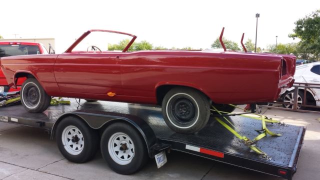 1966 Red Ford Fairlane Convertible
