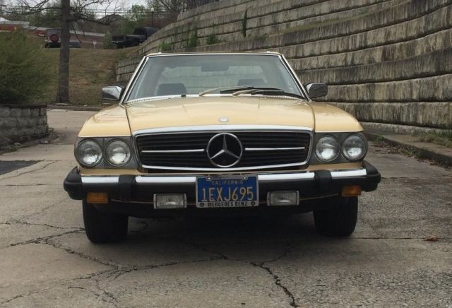 1981 Yellow Mercedes-Benz SL-Class Convertible