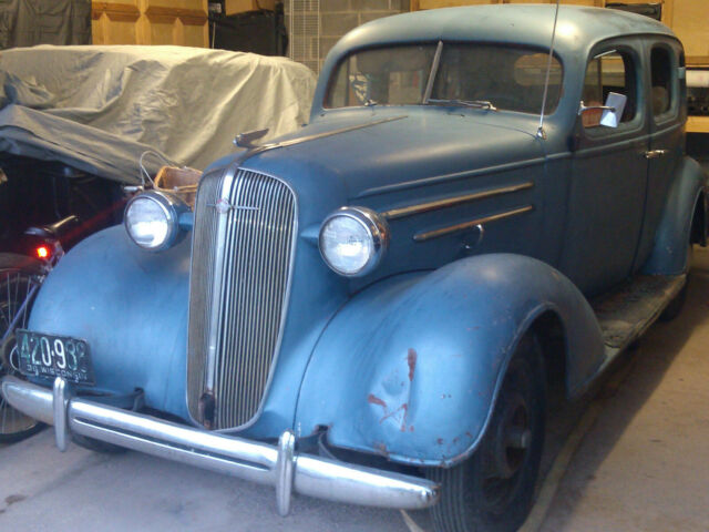 1936 Blue Chevrolet Master Deluxe Sedan