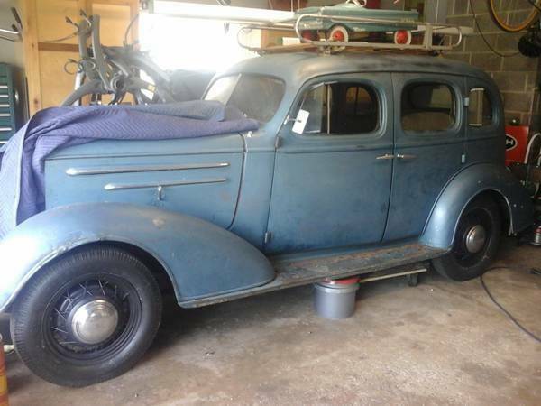 1936 Blue Chevrolet Master Deluxe Sedan