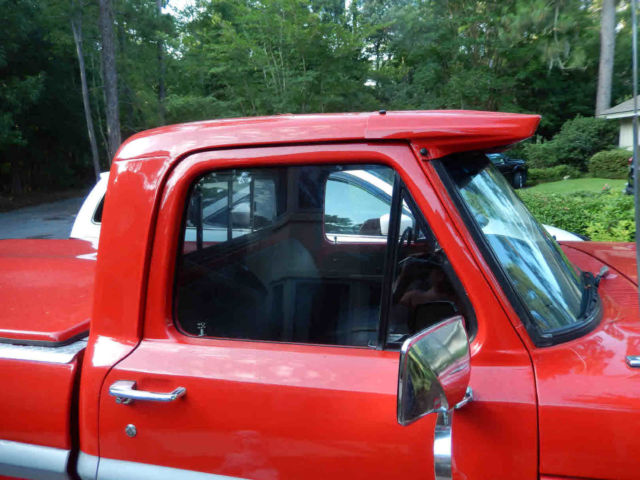 1970 Red with silver trim Ford F-100 Standard Cab Pickup