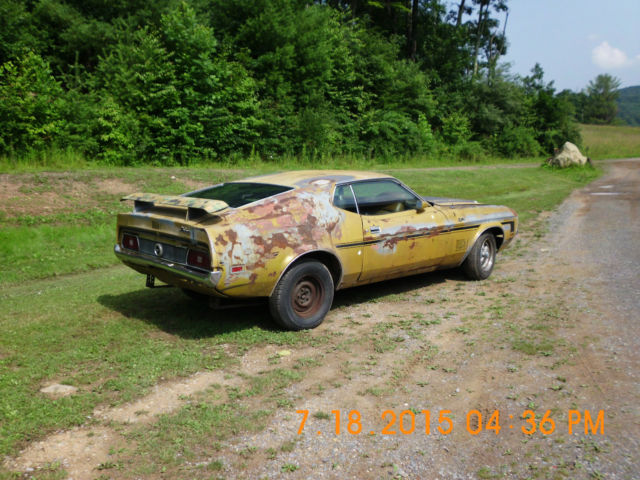 1972 Gold Ford Mustang Fastback